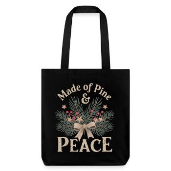 Natural Christmas motif - Stanley/Stella Heavyweight Recycled Tote Bag - black - Front