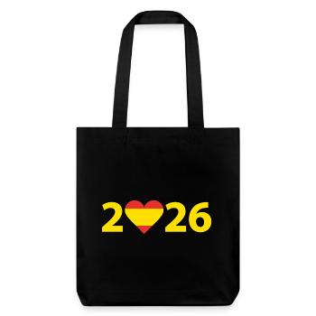 I love Spain 2026, holidays in Spain 2026 - Stanley/Stella Heavyweight Recycled Tote Bag - black - Front
