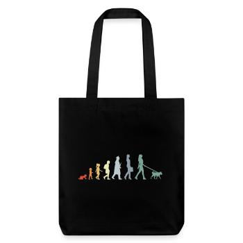 Hundebesitzerin Evolution - Stanley/Stella recycelter Heavyweight Stoffbeutel - Schwarz - Vorne