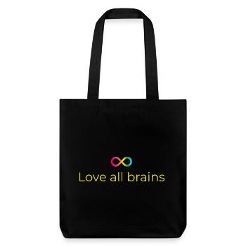 Love_all_brains - Tote bag épais recyclé Stanley/Stella - noir - Devant