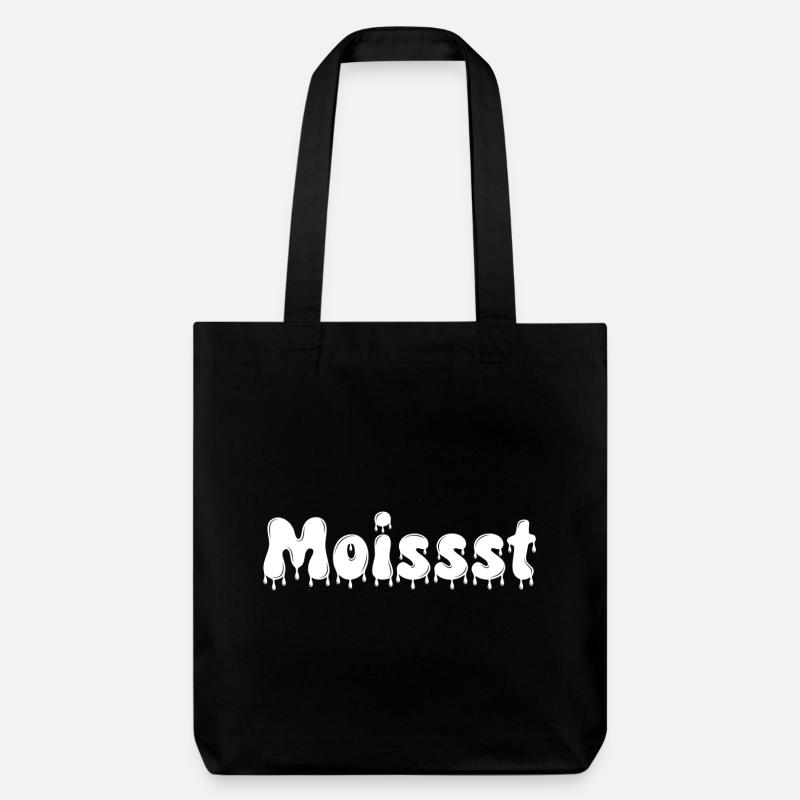 Feuchter tropfender Text - Stanley/Stella recycelter Heavyweight Stoffbeutel - Schwarz