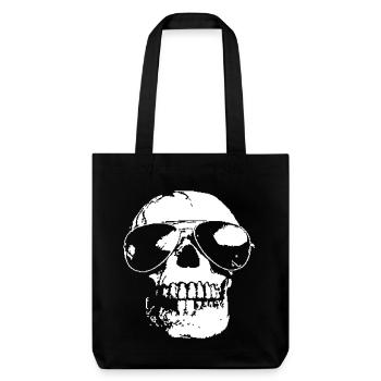 Totenkopf - Stanley/Stella recycelter Heavyweight Stoffbeutel - Schwarz - Vorne