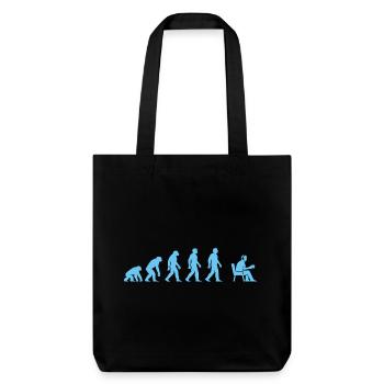 Evolution to office work - Stanley/Stella Heavyweight Recycled Tote Bag - black - Front