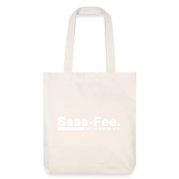 Saas-Fee coordinates Valais Switzerland - Stanley/Stella Heavyweight Recycled Tote Bag - natural white - Front