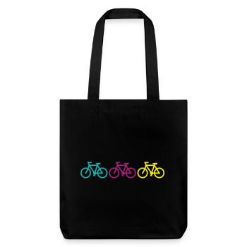 three bikes - Stanley/Stella recycelter Heavyweight Stoffbeutel - Schwarz - Vorne