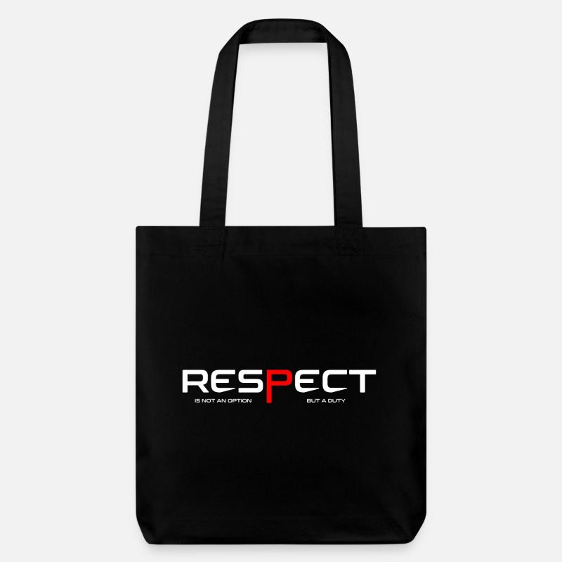 Respect - Stanley/Stella recycelter Heavyweight Stoffbeutel - Schwarz