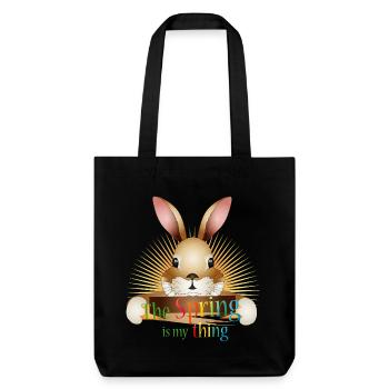Radiant Rabbit – The Spring is my thing - Stanley/Stella Heavyweight Recycled Tote Bag - black - Front