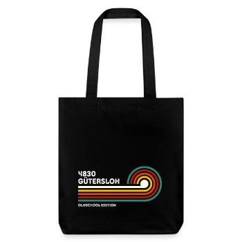 Gütersloh Retro Oldschool 4830 Vintage PLZ Design - Stanley/Stella recycelter Heavyweight Stoffbeutel - Schwarz - Vorne