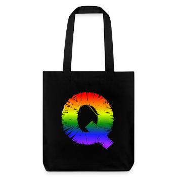 Rainbow Q - Stanley/Stella Heavyweight Recycled Tote Bag - black - Front
