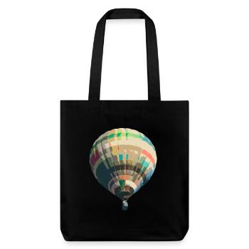 Heissluftballon - Stanley/Stella recycelter Heavyweight Stoffbeutel - Schwarz - Vorne