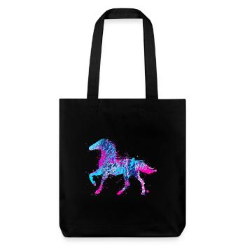 Couleur de l'eau de cheval rose bleu - Tote bag épais recyclé Stanley/Stella - noir - Devant