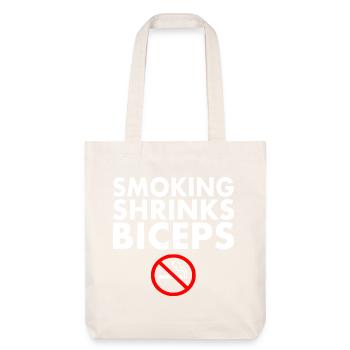 Smoking shrinks the biceps - Tote bag épais recyclé Stanley/Stella - blanc cassé - Devant