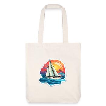 Voilier - illustration - Tote bag épais recyclé Stanley/Stella - blanc cassé - Devant