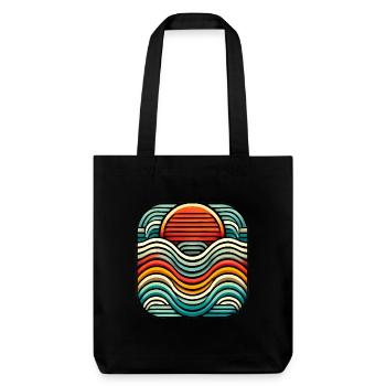 Conception rétro de club social - Tote bag épais recyclé Stanley/Stella - noir - Devant