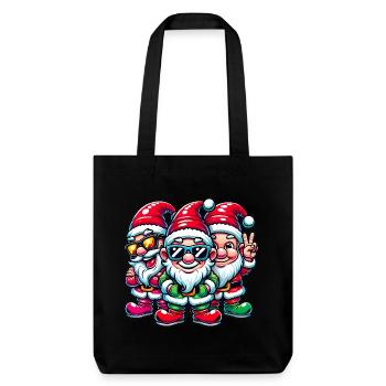 Ill Be Gnome for Christmas Design - Stanley/Stella Heavyweight Recycled Tote Bag - black - Front