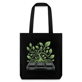 ctrl alt plant Garten Design - Stanley/Stella recycelter Heavyweight Stoffbeutel - Schwarz - Vorne