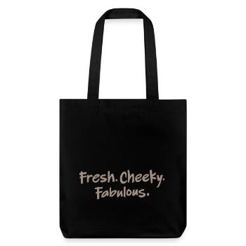 Bremen Town Musicians: Fresh. Cheeky. Fabulous! - Stanley/Stella recycelter Heavyweight Stoffbeutel - Schwarz - Vorne