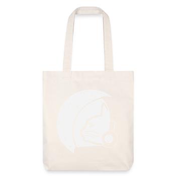 Galaktische Katze Astronaut Illustration - Stanley/Stella recycelter Heavyweight Stoffbeutel - Naturweiß - Vorne