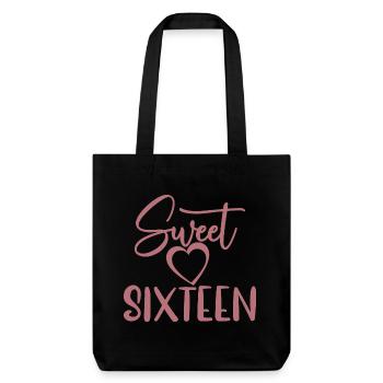 Sweet Sixteen Mignon cadeau de 16 ans - Tote bag épais recyclé Stanley/Stella - noir - Devant