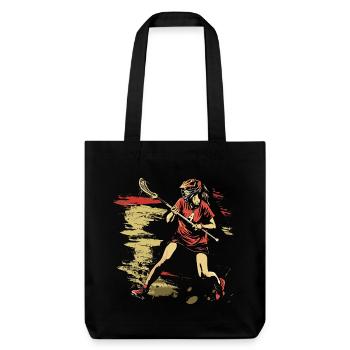 Oldschool Lacrosse Girls - Stanley/Stella Heavyweight Recycled Tote Bag - black - Front