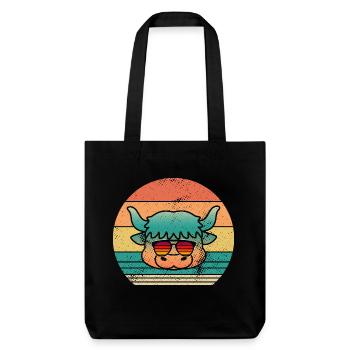 Bovins de buffle Bœufs - Tote bag épais recyclé Stanley/Stella - noir - Devant