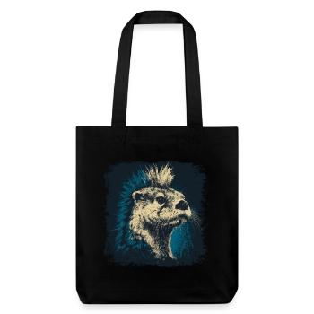 Loutre Punk Rock - Tote bag épais recyclé Stanley/Stella - noir - Devant