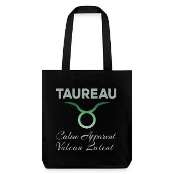 Taureau - Tote bag épais recyclé Stanley/Stella - noir - Devant