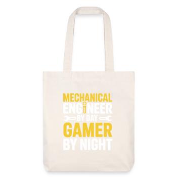 Maschinenbauingenieur von Tag, Gamer von Nacht - Stanley/Stella recycelter Heavyweight Stoffbeutel - Naturweiß - Vorne