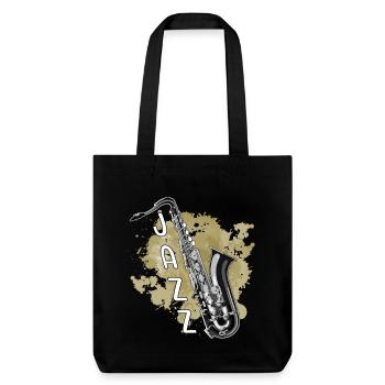 Jazz - Stanley/Stella recycelter Heavyweight Stoffbeutel - Schwarz - Vorne