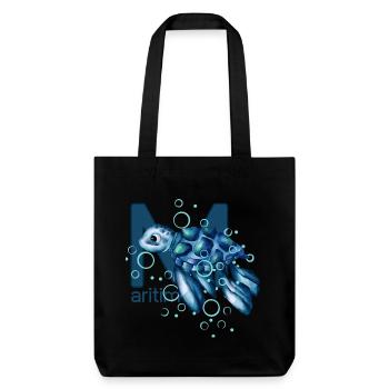 Maritime Turtle - Stanley/Stella Heavyweight Recycled Tote Bag - black - Front