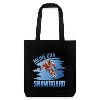 Meine DNA - Snowboard - Stanley/Stella recycelter Heavyweight Stoffbeutel - Schwarz - Vorne