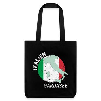 Gardasee - Stanley/Stella recycelter Heavyweight Stoffbeutel - Schwarz - Vorne