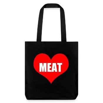 viande - Tote bag épais recyclé Stanley/Stella - noir - Devant
