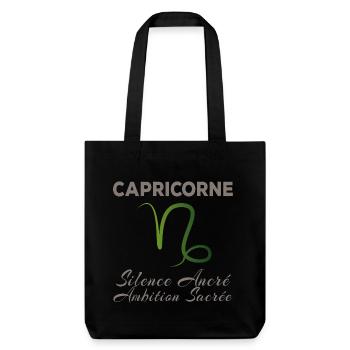 Capricorne - Tote bag épais recyclé Stanley/Stella - noir - Devant