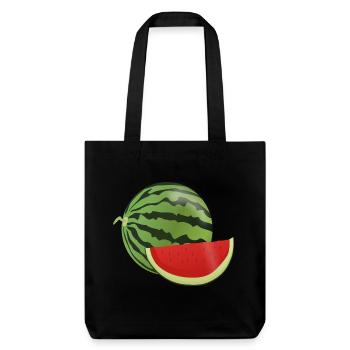 pastèque pastèque fruits végétariens1112 - Tote bag épais recyclé Stanley/Stella - noir - Devant