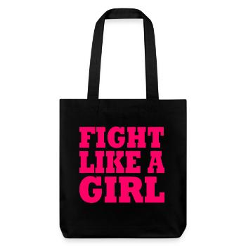Fight like a girl - Tote bag épais recyclé Stanley/Stella - noir - Devant