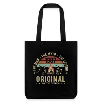 Légendaire Depuis 1987 | 38ème Anniversaire Homme - Tote bag épais recyclé Stanley/Stella - noir - Devant