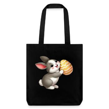 bunny rabbit easter - Stanley/Stella Heavyweight Recycled Tote Bag - black - Front