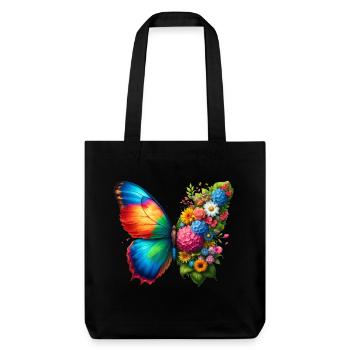 Papillon coloré inspiré de la nature Vibrations estivales - Tote bag épais recyclé Stanley/Stella - noir - Devant