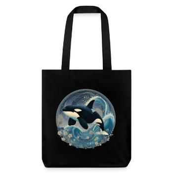 Killer whale - Stanley/Stella Heavyweight Recycled Tote Bag - black - Front