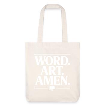 Word Art Amen Typography Tee - Stanley/Stella Heavyweight Recycled Tote Bag - natural white - Front