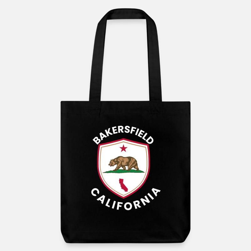 Bakersfield-Bärenemblem - Stanley/Stella recycelter Heavyweight Stoffbeutel - Schwarz