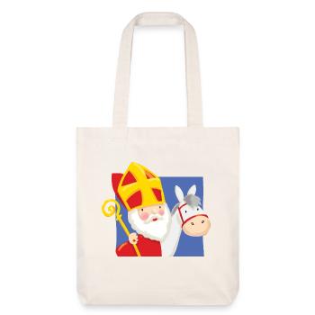 Sinterklaas op Schimmel - Stanley/Stella Heavyweight Recycled Tote Bag - natural white - Front