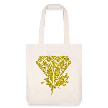 Diamond Gold Glitter Style Fashion Glitter Unique - Stanley/Stella Heavyweight Recycled Tote Bag - natural white - Front