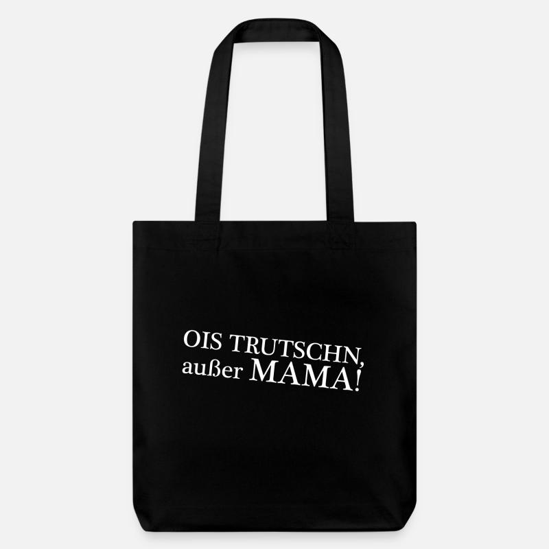 OIS TRUTSCHN außer MAMA - Stanley/Stella recycelter Heavyweight Stoffbeutel - Schwarz