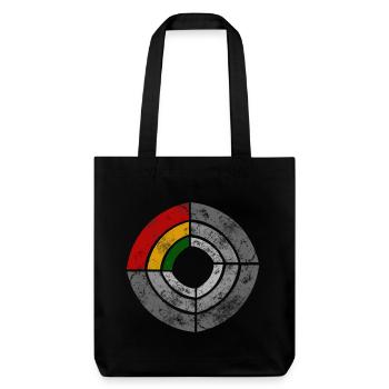 Grafische Power-Radar Reggae Illustration - Stanley/Stella recycelter Heavyweight Stoffbeutel - Schwarz - Vorne