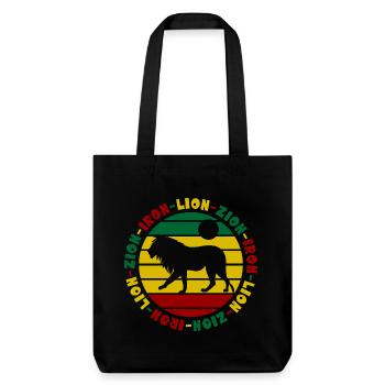 Lion de fer Zion Rastafari Reggae Löwe - Tote bag épais recyclé Stanley/Stella - noir - Devant