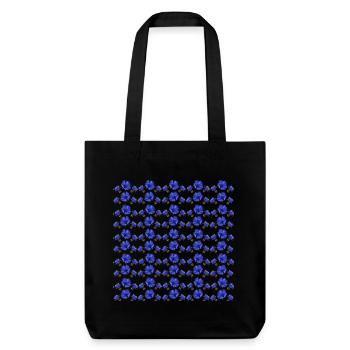motif bleuet, cadeau femme - Tote bag épais recyclé Stanley/Stella - noir - Devant