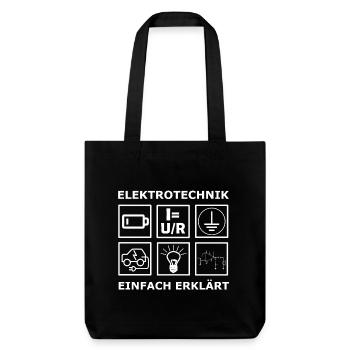 Elektrotechnik Ingenieur Studium - Stanley/Stella recycelter Heavyweight Stoffbeutel - Schwarz - Vorne