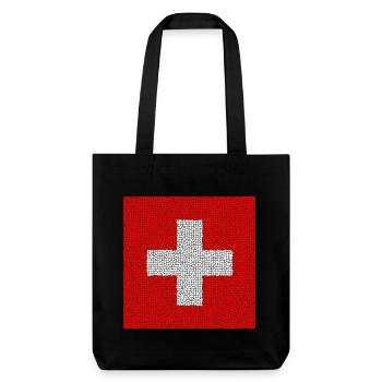 Swiss Flag mosaïque - Tote bag épais recyclé Stanley/Stella - noir - Devant
